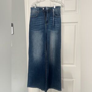 NWT Risen High Rise Wide Leg Flair